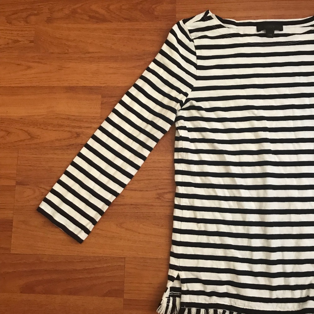 Striped Black and White Women's Top